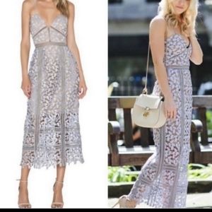 Elliatt Lilac Purple Lace Midi Dress Anthropology